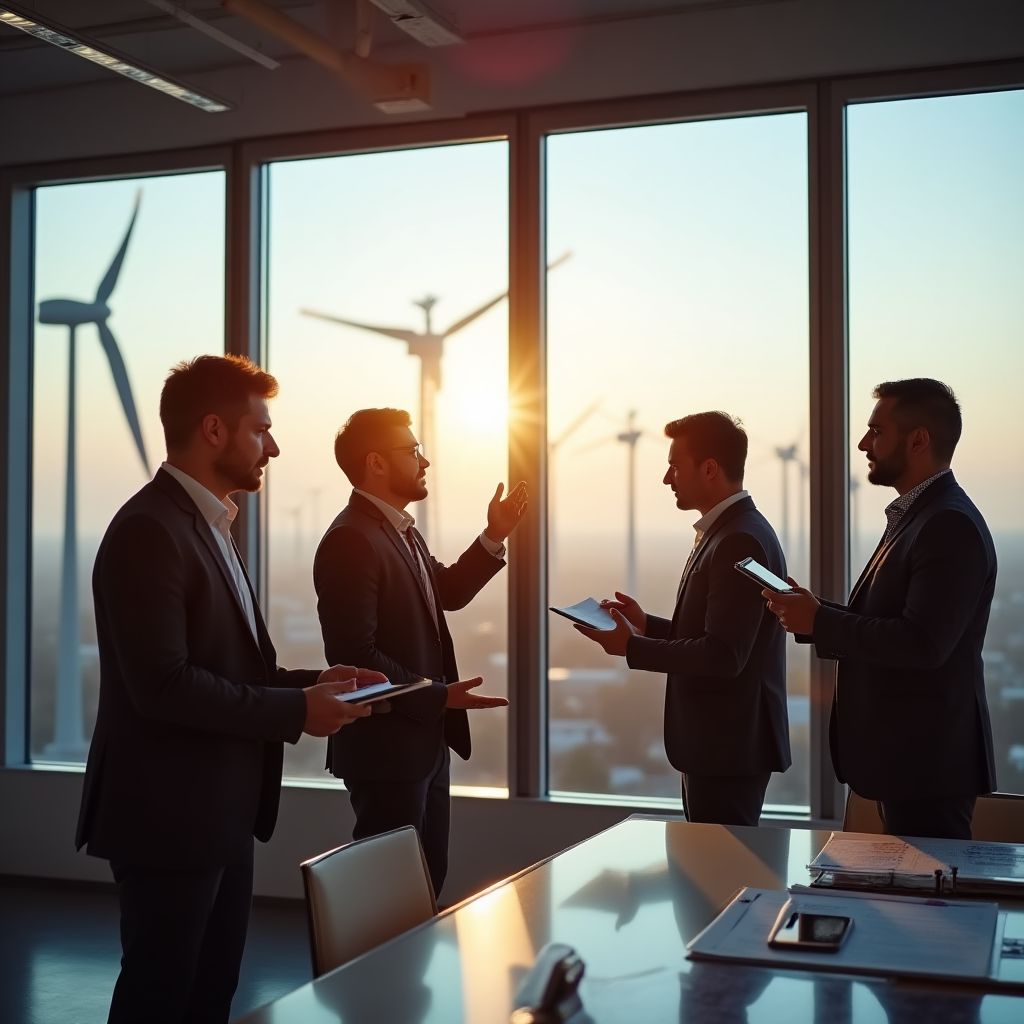 Tým Zelená Energie Česka při práci na projektu