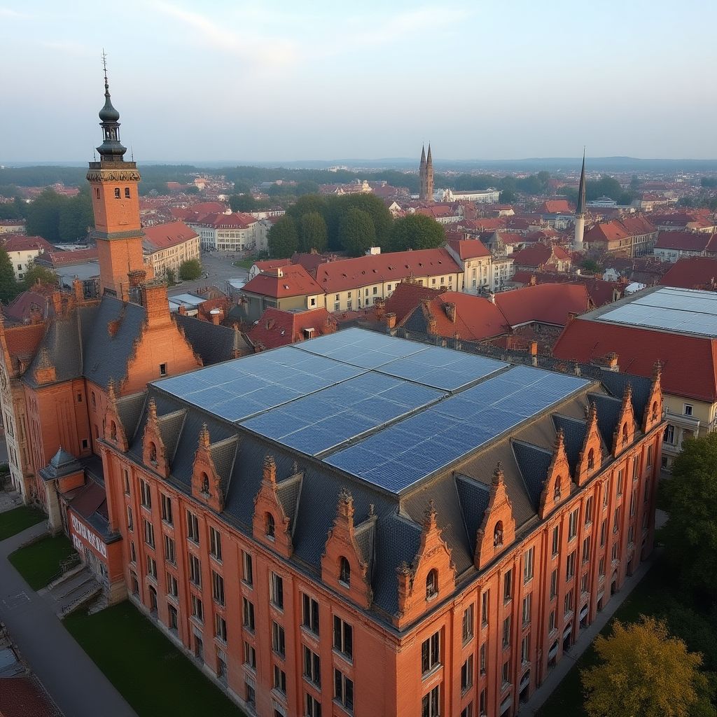 Solární elektrárna na střechách pivovaru